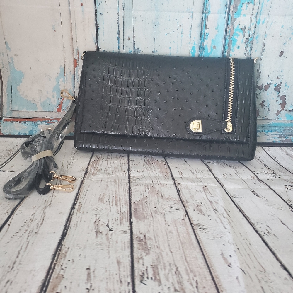 Le Miel Vegan Clutch - Black